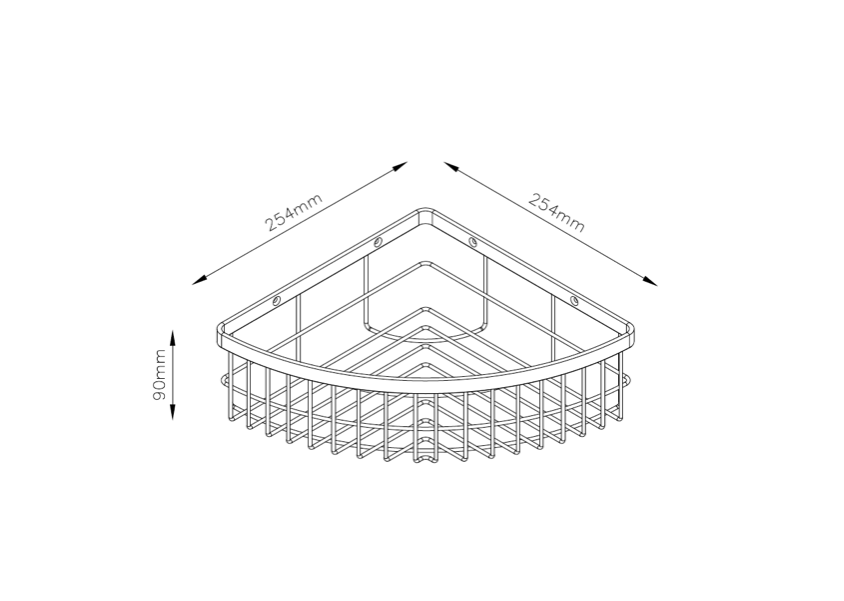 CS2535C stainless steel corner basket